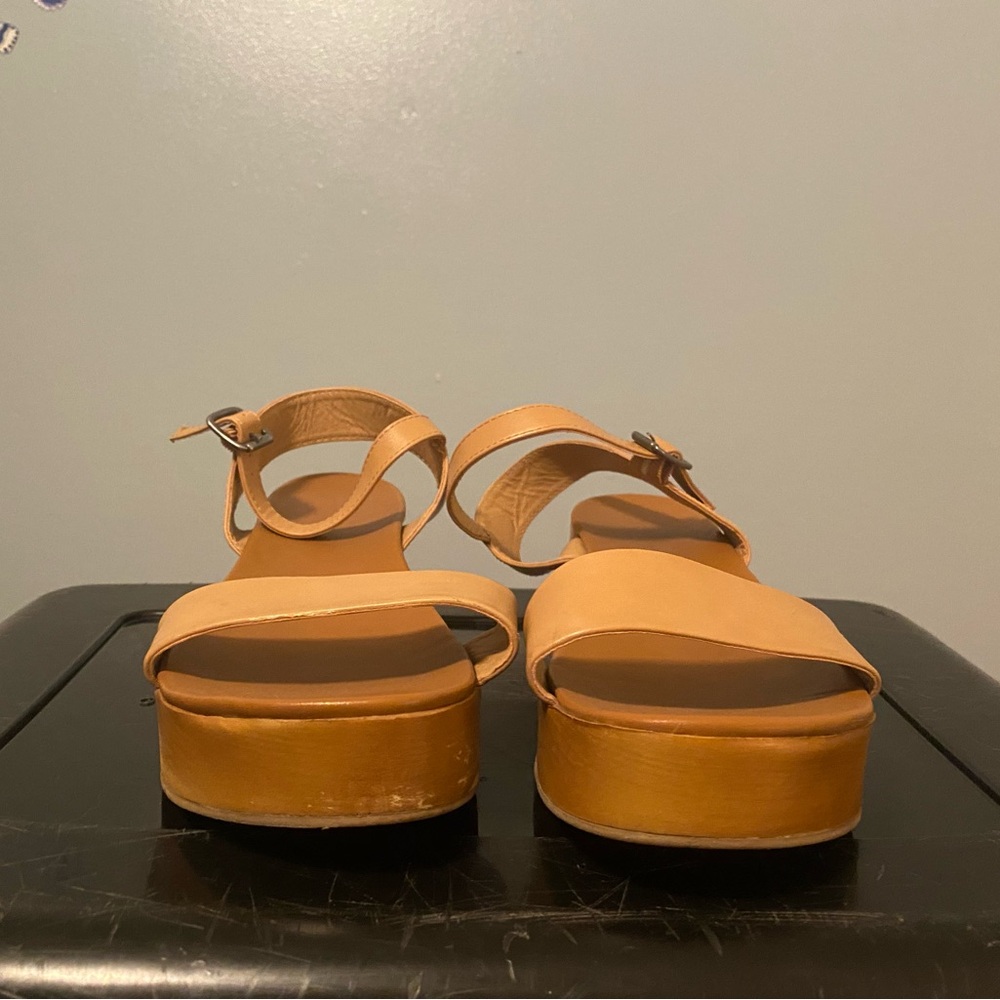 Platform tan sandals